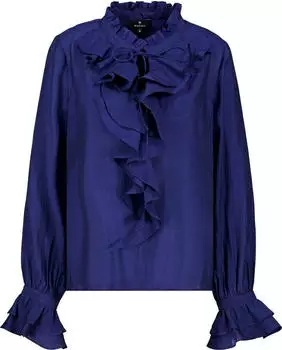 Monari Rüschenbluse Regular Fit mit Volantdetails (810223) classic navy