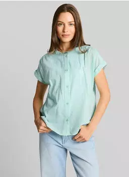 Tom Tailor Basic Bluse mit Knopfleiste (1049807) blue haze