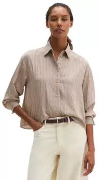Marc O'Polo Langarmbluse aus Viskose-Mix medium beige