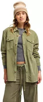 Roxy Langarmhemd Let It Go Cord (73314805) olivgr&uuml;n