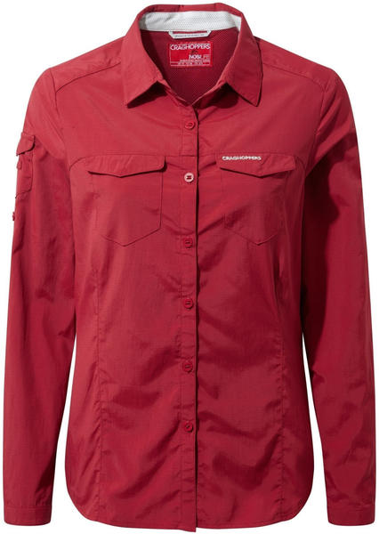 Craghoppers Nosilife Adventure Langarm Bluse fire red (CWS434)