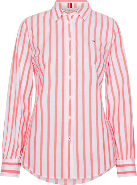 Tommy Hilfiger Regular Fit Cotton Shirt (WW0WW27371) bitonal stp bright vermillion