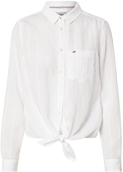 Tommy Hilfiger Front Knot Flag Patch Shirt (DW0DW07945-YBR) white