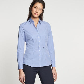 Seidensticker Non-iron Poplin Shirt Blouse (60.080619) light blue 2