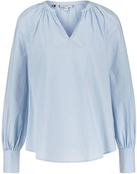 Tommy Hilfiger V-Neck Relaxed Fit Blouse (WW0WW27389) breezy blue