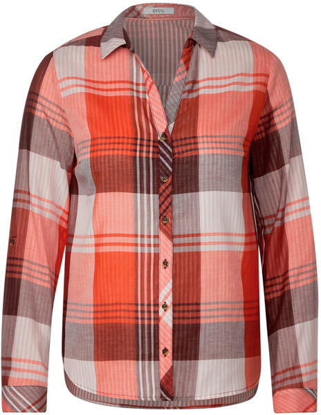 Cecil Checked blouse (342251) funky orange