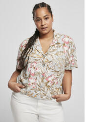 Urban Classics Ladies Viscose Resort Shirt (TB4365-03149-0037) lightblue hibiscus