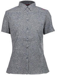 CMP Women Shorts Sleewe Allover Print Stretch Shirt (31T7176) blue stone