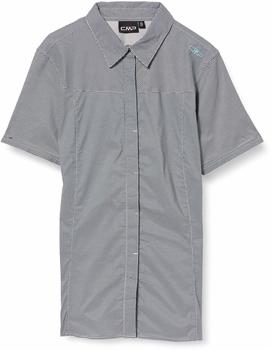 CMP Short-Sleeved Check Patterned Shirt (30T9996) blue-bianco