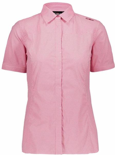 CMP Short-Sleeved Check Patterned Shirt (30T9996) bouganville-bianco