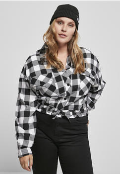 Urban Classics Ladies Short Oversized Check Shirt (TB3753-00826-0037) black/white