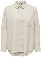 ONLY Longbluse "ONLTOKYO L/S LINEN BLEND SHIRT" mit Leinen