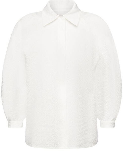 Esprit Seersucker-Bluse mit bauschigen Ärmeln (023EO1F309) off white