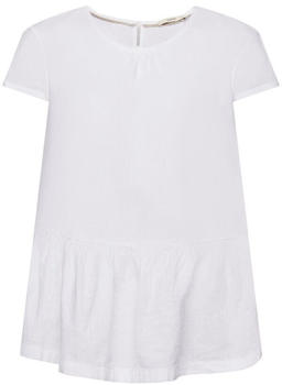 Esprit Bluse aus nachhaltiger Baumwolle mit kurzen Ärmeln (033EE1F307) white