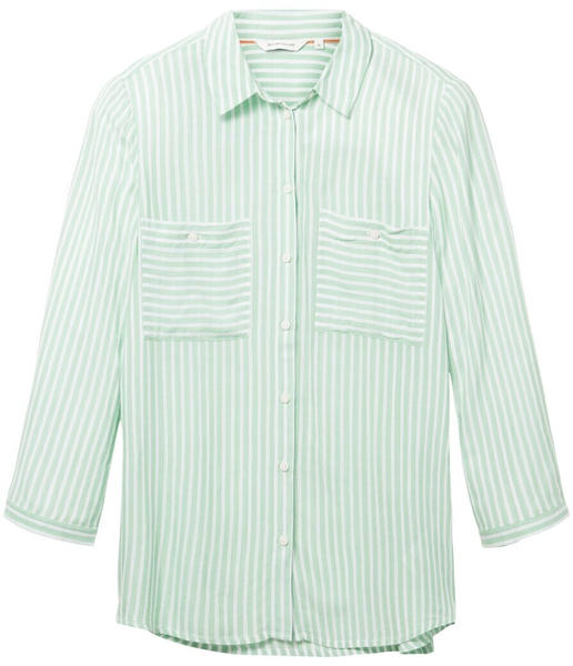 Tom Tailor Gestreifte Bluse (1035257) green white stripe woven