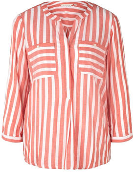 Tom Tailor Gestreifte Bluse mit Taschen (1016190) red white vertical stripe