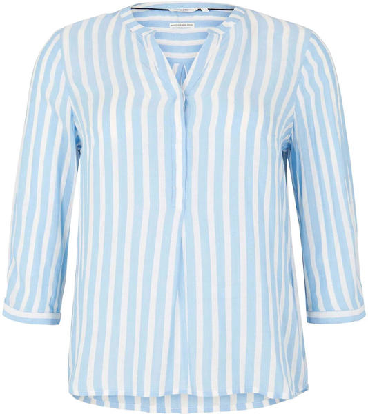 39,99 white TOP Angebote ab 2023) Test Henleybluse bleu Plus Tom (1024917) Tailor Gestreifte stripe (Dezember €