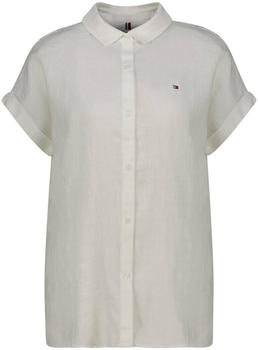 Tommy Hilfiger Linen Regular Fit Short Sleeve Shirt (WW0WW38589) écru