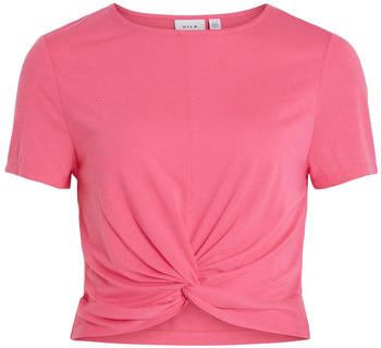 Vila VIMOONEY S/S CROPPED TOP /KA (14085169-4236892) fandango pink
