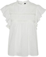 Vero Moda Blusenshirt "VMTRINE SL LACE TOP WVN NOOS" Baumwolle