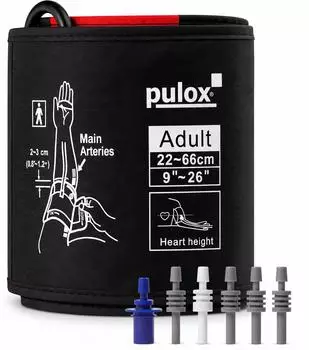 Pulox Blutdruckmanschette 22-66 cm Universal Einschlauch + 6 Adapter 1 St