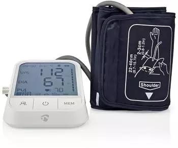 Nedis SmartLife Blutdruckmessger&auml;t Oberarm, Bluetooth, Arrhythmie-Erkennung (BTHBP10WT)