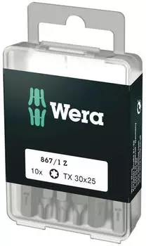 Wera 867/1 Z TORX Bits 10 x TX 30x25