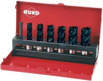 RUKO Kernbohrersatz 7tlg. D.12-22mm HSS-TiAlN L.30mm Weldon