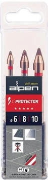 Alpen Fliesenbohrersatz 3-teilig (0000303003100)
