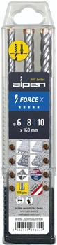 Alpen SDS-plus-Bohrersatz FORCE X 3-teilig 160 mm (815068101) Alpen SDS-plus-Bohrersatz FORCE X 3-teilig 160 mm (815068101)