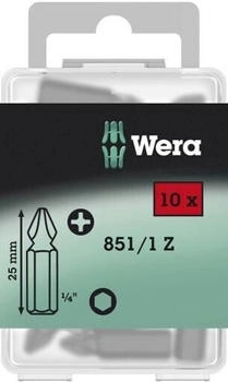 Wera 851/1 Z PH Bits 10 x PH 2x25 (5072401001)
