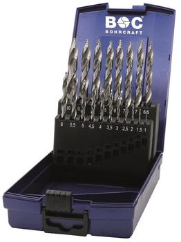 BOHRCRAFT Werkzeuge Bohrereinsatz KG10 TURBO STEP HSS-G DIN 338 P+ 19-tlg. (1.0-10 mm) (12021330019)