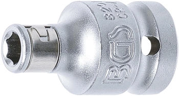 BGS Bit-Adapter mit Haltekugel Innenvierkant 12,5 mm (1/2") Innensechskant 6,3 mm (1/4") (8201)