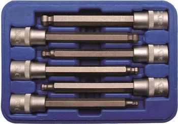 BGS Bit-Einsatz-Satz Innensechskant mit Kugelkopf 12,5 mm (1/2") 5-12 mm 6-tlg. (4258)