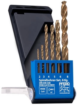 Pferd Spiralbohrer-Set INOX HSSE DIN 338 6-tlg. (25298004)