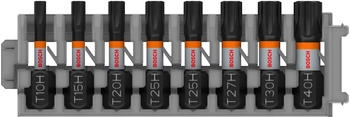 Bosch Torx Security Impact Bit Set, T10H, T15H, T20H, T25H(x2), T27H, T30H, T40H, 25 mm, 8-teilig (2608521U56)