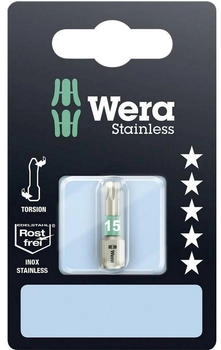 Wera 3867/1 TS SB TORX Bit, Edelstahl, TX 15 x 25 mm (05073621001)