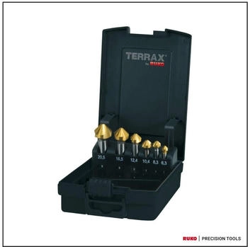 RUKO Kegel- und Entgratsenker-Satz DIN 335 Form C 90° HSS-TiN 6-teilig 6,3-20,5 mm (A102152TRO)