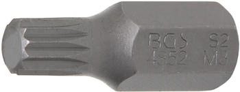 BGS Bit Antrieb Au&szlig;ensechskant 10 mm (3/8") Innenvielzahn (f&uuml;r XZN) M8 L&auml;nge 30 mm (4852)