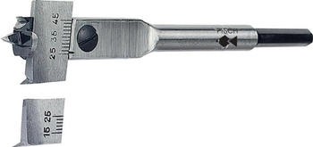 FISCH Zentrumbohrer Type 0500 Bohr-&Oslash; 15-45 mm L&auml;nge 130 mm Schaft 6-kant (051215-045)