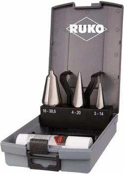 RUKO Blechsch&auml;lbohrersatz HSS 4tlg. 3-14/5-20/16-30,5mm in Kunststoffkassette (101020RO)