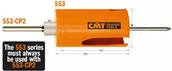 CMT Orange Tools Langlochsäge Holz/Kunststoff HW Z5 H=152mm D=127mm (553-127)