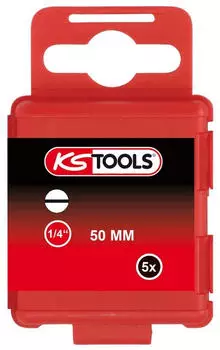 KS Tools CLASSIC Bit Schlitz 1/4" 9mm 50mm, 5er Pack (911.3326)