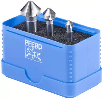 Pferd HSSE-Kegelsenker-Set UGT 3-tlg. DIN 335 C 90&deg; Co5 Ungleichteilung (25202193)