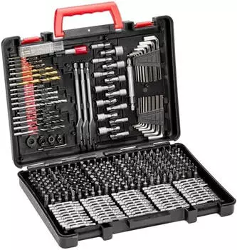 VEVOR Bohrer- & Schraubendreher-Bit-Set 318-teilig mit Tragkoffer