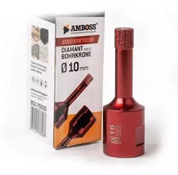 Amboss Red Edition Diamant-Bohrkrone für Fliesen/Feinsteinzeug 10mm M14 (852-70010)