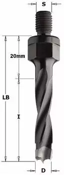 CMT Orange Tools Blindbohrer mit Gewindeschaft für Bohrmaschinen HW (344)