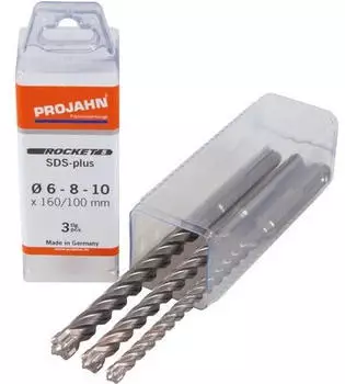 Projahn Rocket 5 Hammerbohrer-Set SDS-plus 4-Schneider 3-teilig (99954)
