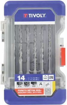Tivoly SDS+ Betonbohrer-Set 14-teilig Ø4-10mm L110/160mm (10904870001)