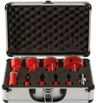 Holzmann DTBKS6-68 Diamantbohrer-Set f&uuml;r Steingut/Gres 9-tlg. 6&ndash;68mm (DTBKS6-68)